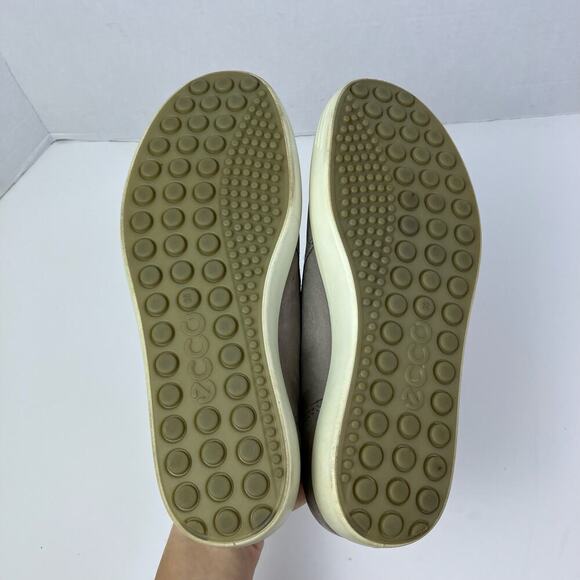 ECCO Soft 7 Nubuck Zip Bootie Ankle Sneakers Soft Leather Comfort Shoes Grey - Picture 13 of 16